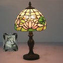 8 Inch European Stained Glass Dragonfly Style Table Lamp