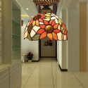 8 Inch European Stained Glass Sunflower Style Flush Mount