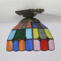 8 Inch European Stained Glass Flush Mount