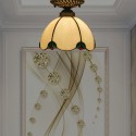 8 Inch American Simple Stained Glass Flush Mount