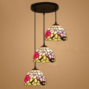 8 Inch European Stained Glass Pendant Light