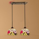 8 Inch European Stained Glass Pendant Light