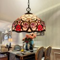 16 Inch European Stained Glass Pendant Light