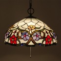 16 Inch European Stained Glass Pendant Light