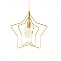 1 Light Brass Pendant Light with Shade