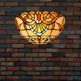 12 Inch European Stained Glass Wall Light