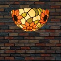 12 Inch European Stained Glass Sunflower Style Wall Light