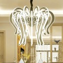 20 Light Modern / Contemporary Steel Chandelier with Acrylic Shade