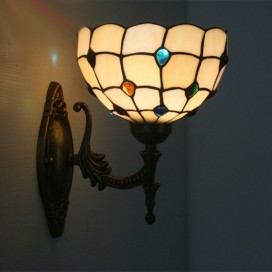 8 Inch European Stained Glass Wall Light