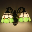 6 Inch 2 Light European Stained Glass Wall Light