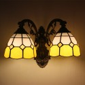 6 Inch 2 Light European Stained Glass Wall Light