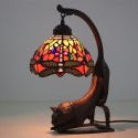 8 Inch European Stained Glass Table Lamp