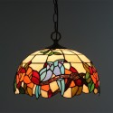 12 Inch European Stained Glass Pendant Light