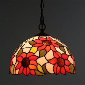 12 Inch European Stained Glass Pendant Light