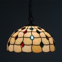 12 Inch European Stained Glass Pendant Light