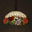 16 Inch European Stained Glass Pendant Light