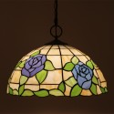 16 Inch European Stained Glass Pendant Light