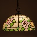 16 Inch European Stained Glass Pendant Light