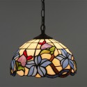 12 Inch European Stained Glass Pendant Light