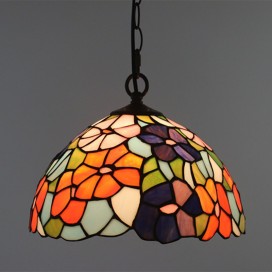 12 Inch European Stained Glass Pendant Light