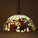 16 Inch European Stained Glass Pendant Light