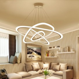 4 Light Aluminum Alloy Pendant Light with Acrylic Shade