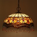 16 Inch European Stained Glass Pendant Light