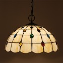 16 Inch European Stained Glass Pendant Light