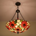 24 Inch European Stained Glass Pendant Light