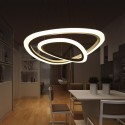 2 Light Aluminum Alloy Pendant Light with Acrylic Shade