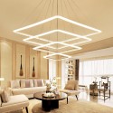 4 Light Aluminum Alloy Pendant Light with Acrylic Shade