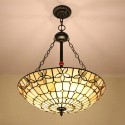 24 Inch European Stained Glass Pendant Light