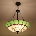 24 Inch European Stained Glass Pendant Light