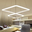 2 Light Aluminum Alloy Pendant Light with Acrylic Shade