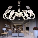 Dimmable 12 Light Modern / Contemporary Steel Chandelier with Acrylic Shade