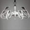 Dimmable 12 Light Modern / Contemporary Steel Chandelier with Acrylic Shade