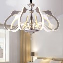 Dimmable 8 Light Modern / Contemporary Steel Chandelier with Acrylic Shade