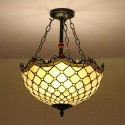 16 Inch European Stained Glass Tiffany Flush Mount