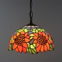 12 Inch European Stained Glass Sunflower Style Pendant Light