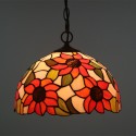 12 Inch European Stained Glass Sunflower Style Pendant Light