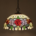 16 Inch European Stained Glass Pendant Light