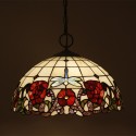 16 Inch European Stained Glass Dragonfly Style Pendant Light