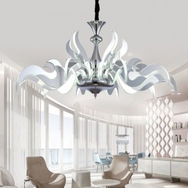 Dimmable 15 Light Modern / Contemporary Steel Chandelier with Acrylic Shade