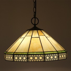 16 Inch European Stained Glass Pendant Light