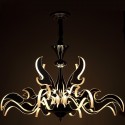 Dimmable 12 Light Modern / Contemporary Steel Chandelier with Acrylic Shade