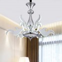 Dimmable 9 Light Modern / Contemporary Steel Chandelier with Acrylic Shade