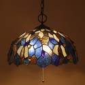 16 Inch European Stained Glass Pendant Light