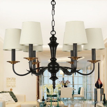 6 Light Rustic Retro Candle Style Chandelier