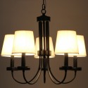 5 Light Retro Contemporary Black Candle Style Chandelier