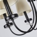 5 Light Retro Contemporary Black Candle Style Chandelier
